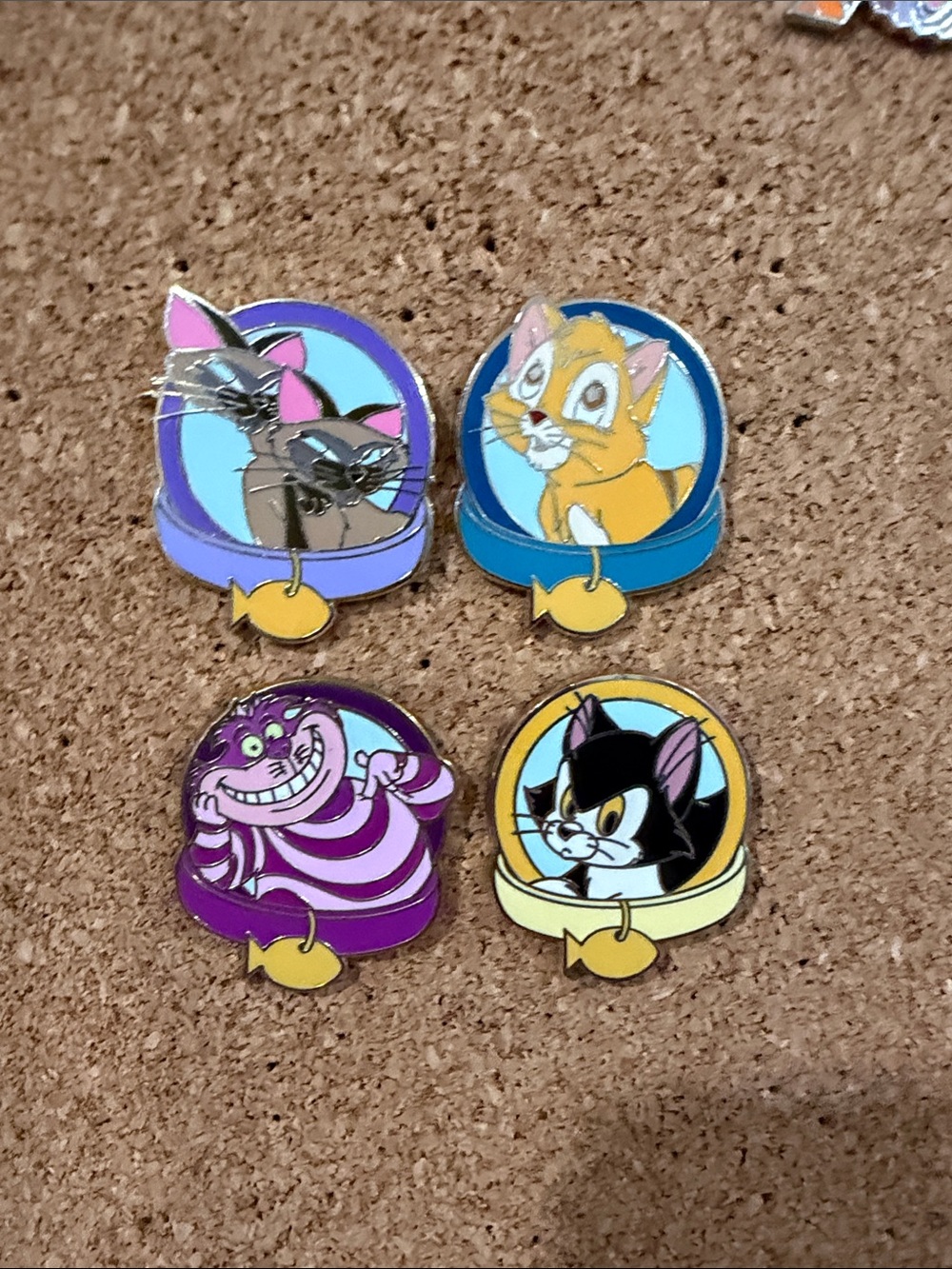 Disney Cat Character Pin Bundle